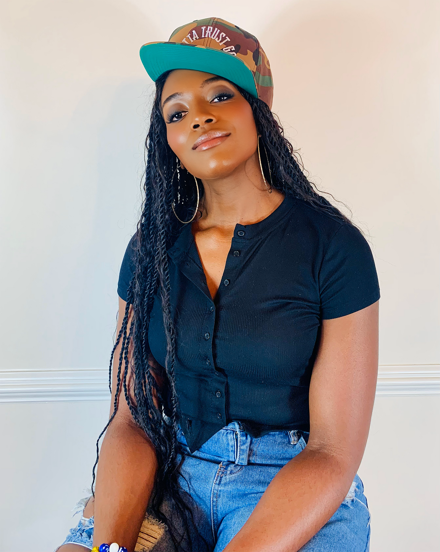 GOTTA TRUST GOD Everyday Snapback Hat GREEN CAMO