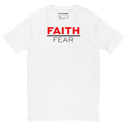FAITH over Fear Short-Sleeve Unisex T-Shirt WHITE/RED