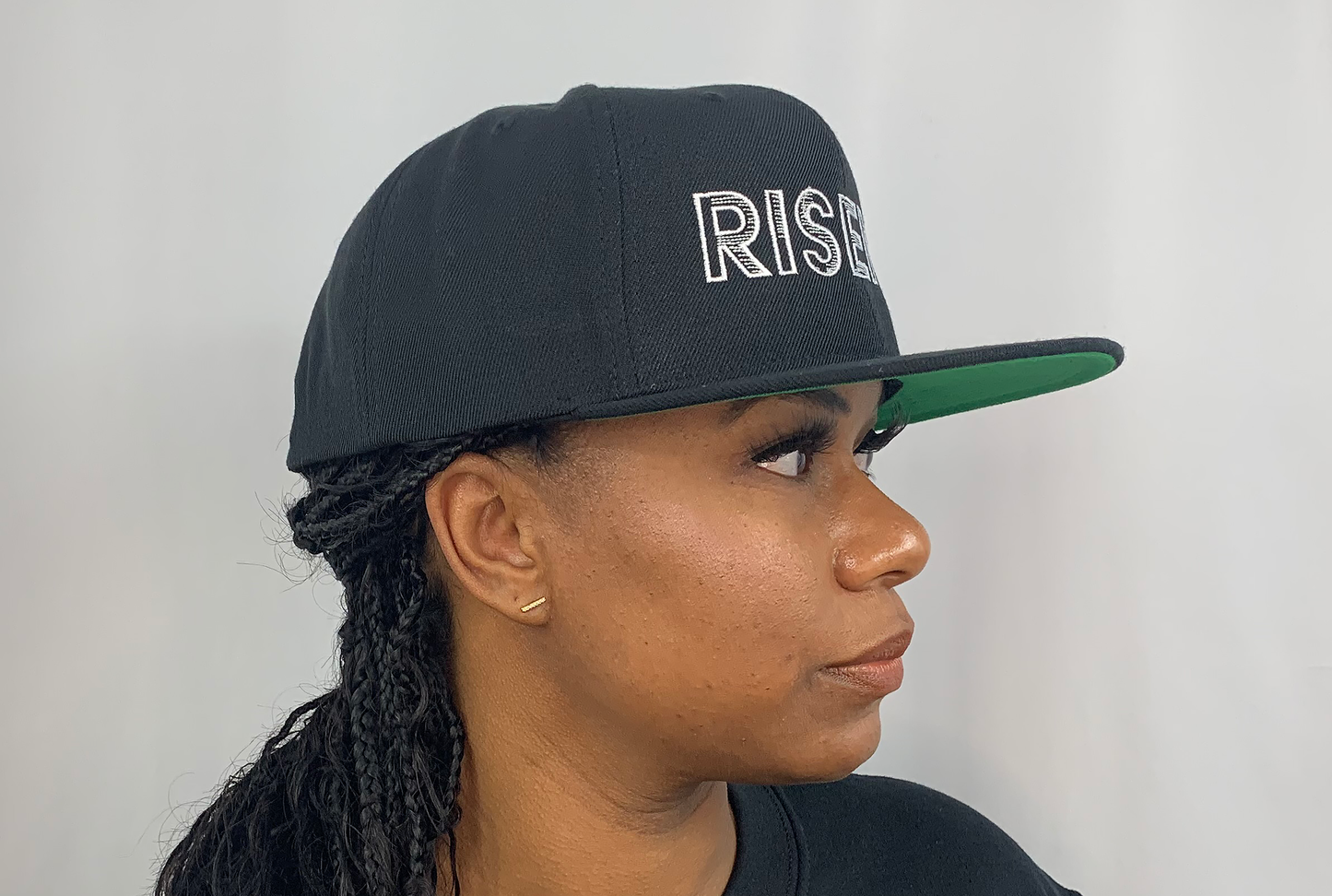 RISEN3 Snapback Hat (Embroidered) BLACK