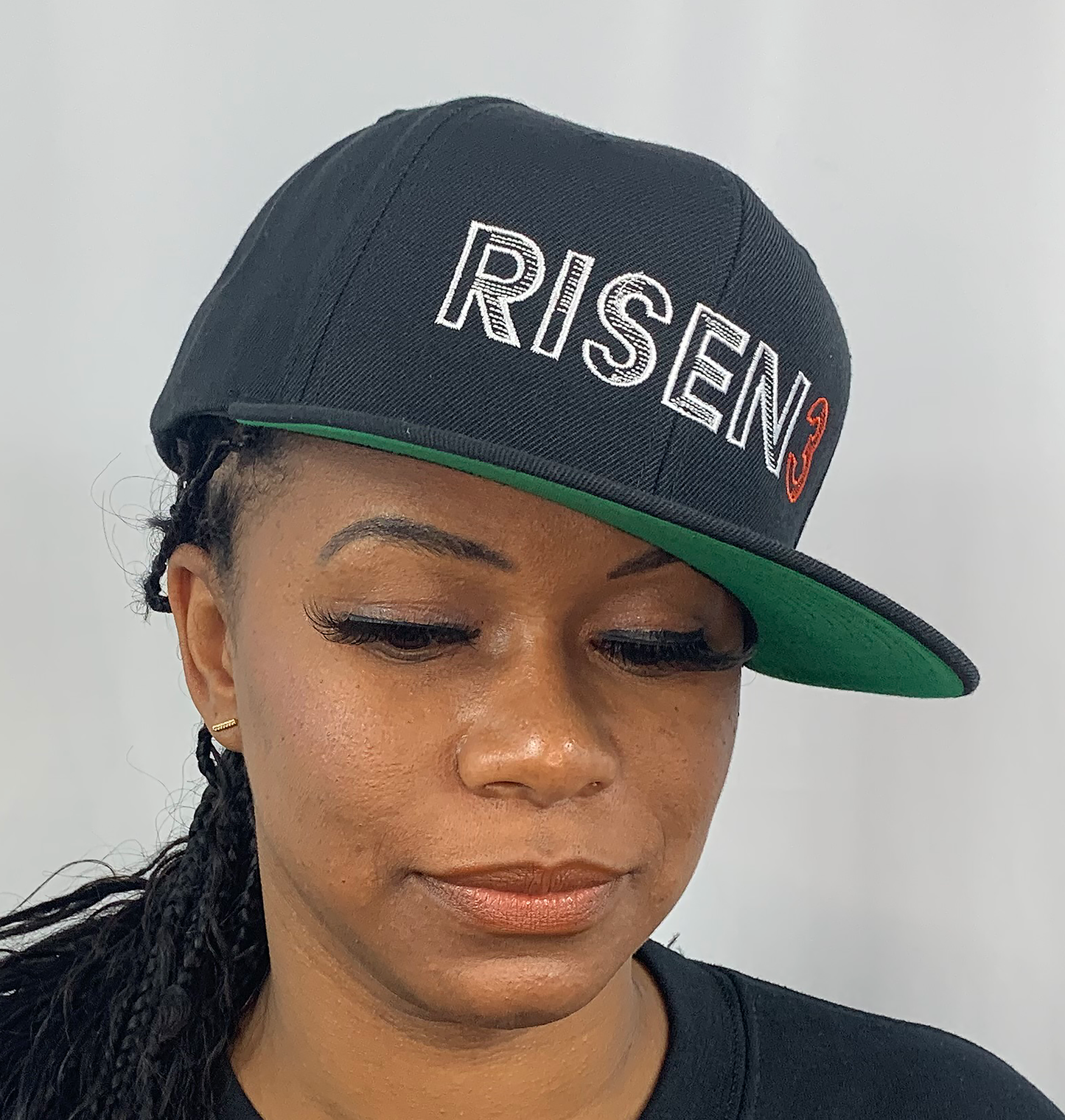 RISEN3 Snapback Hat (Embroidered) BLACK