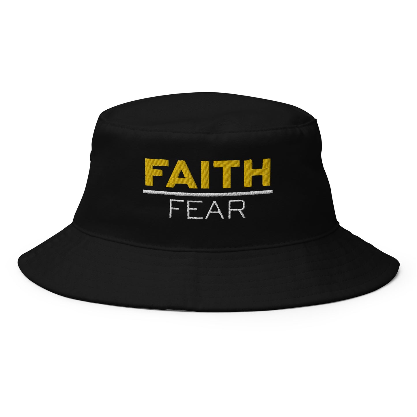 FAITH over Fear Bucket Hat BLK/GOLD