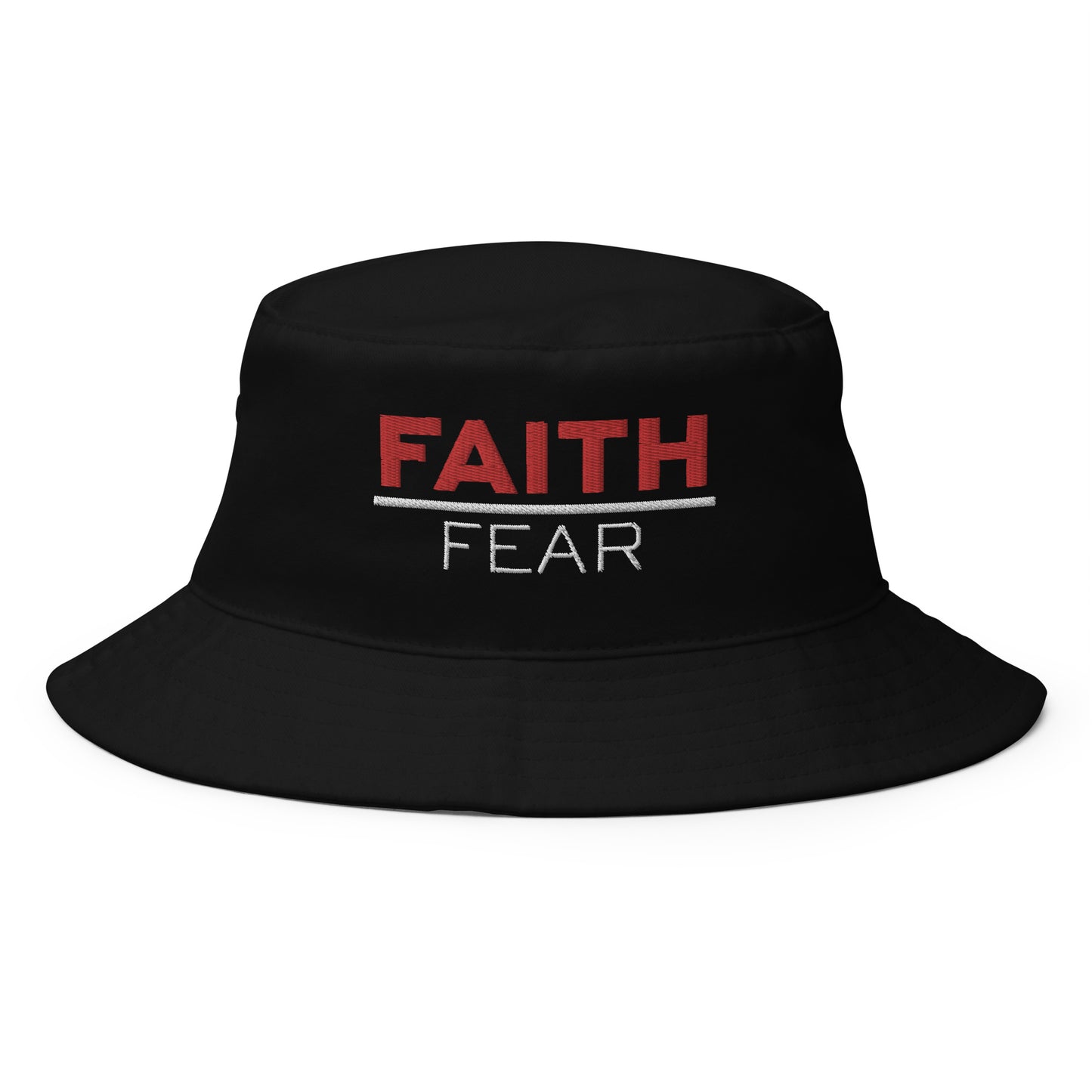 FAITH over Fear Bucket Hat BLK/RED