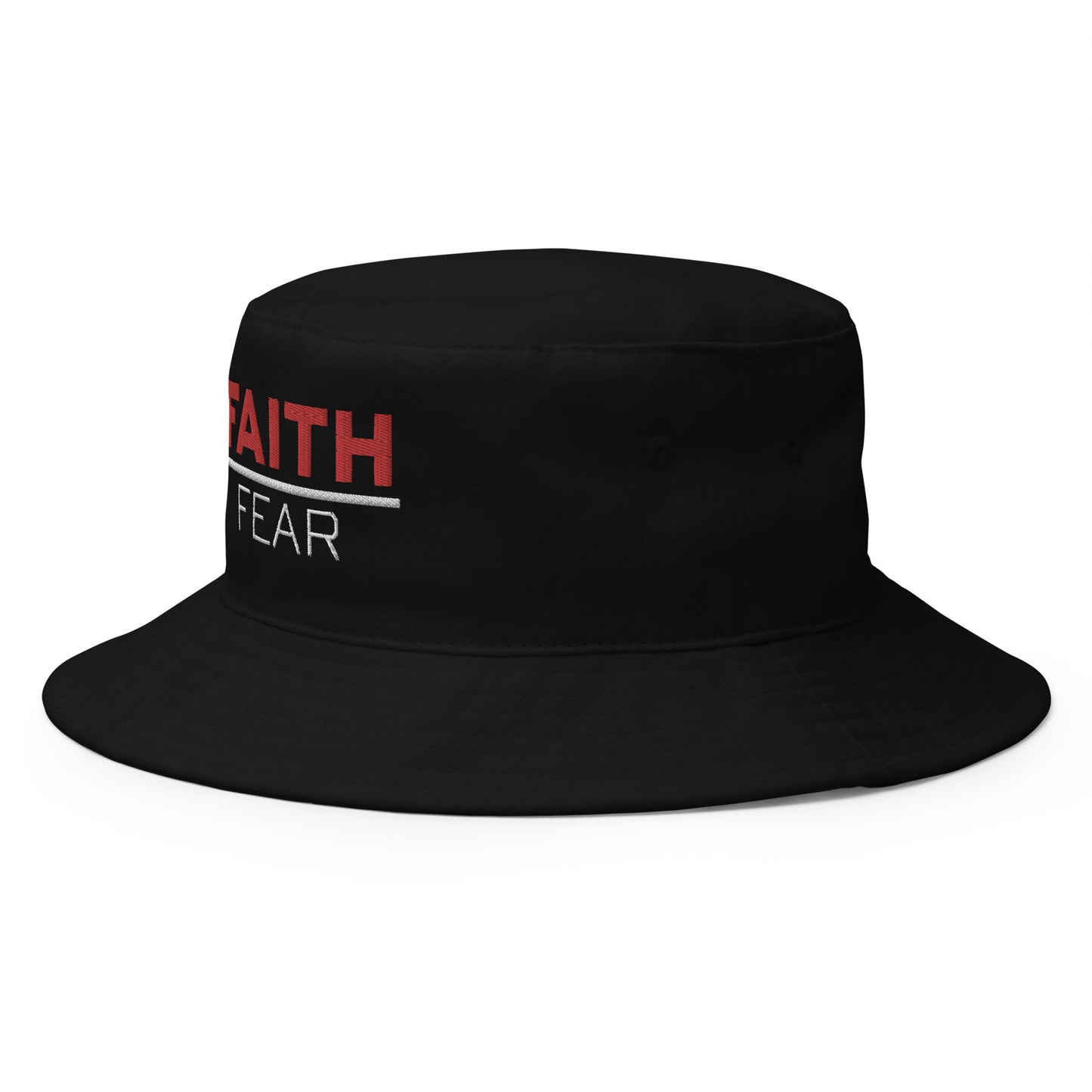 FAITH over Fear Bucket Hat BLK/RED