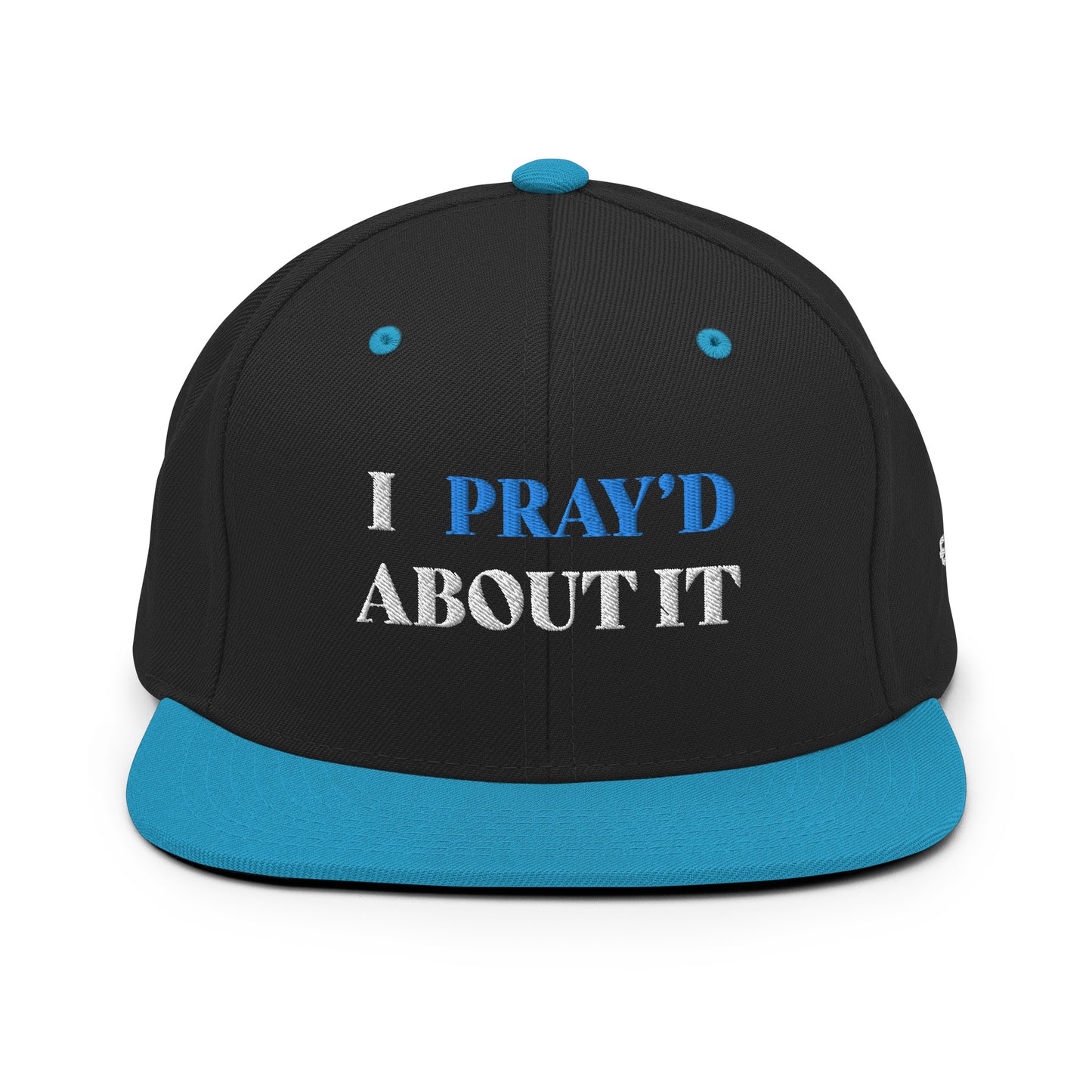 I PRAY'D ABOUT IT Hat - BLK/TEAL