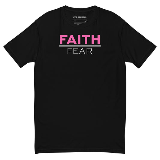 FAITH over Fear Short-Sleeve Unisex T-Shirt BLK/PINK