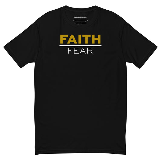 FAITH over Fear Short-Sleeve Unisex T-Shirt BLK/GOLD