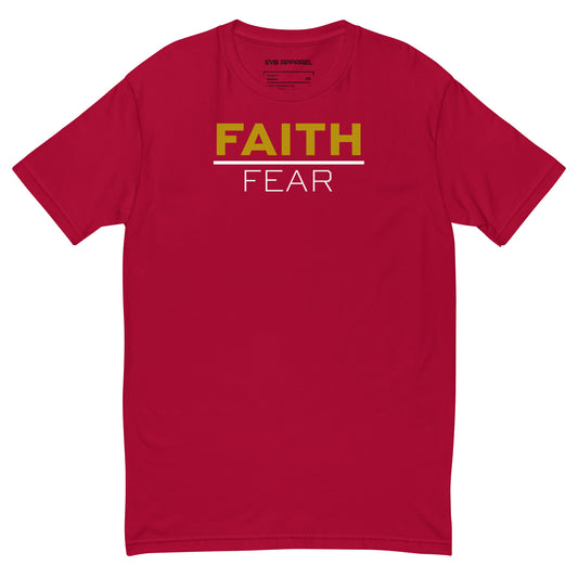 FAITH over Fear Short-Sleeve Unisex T-Shirt RED/GOLD