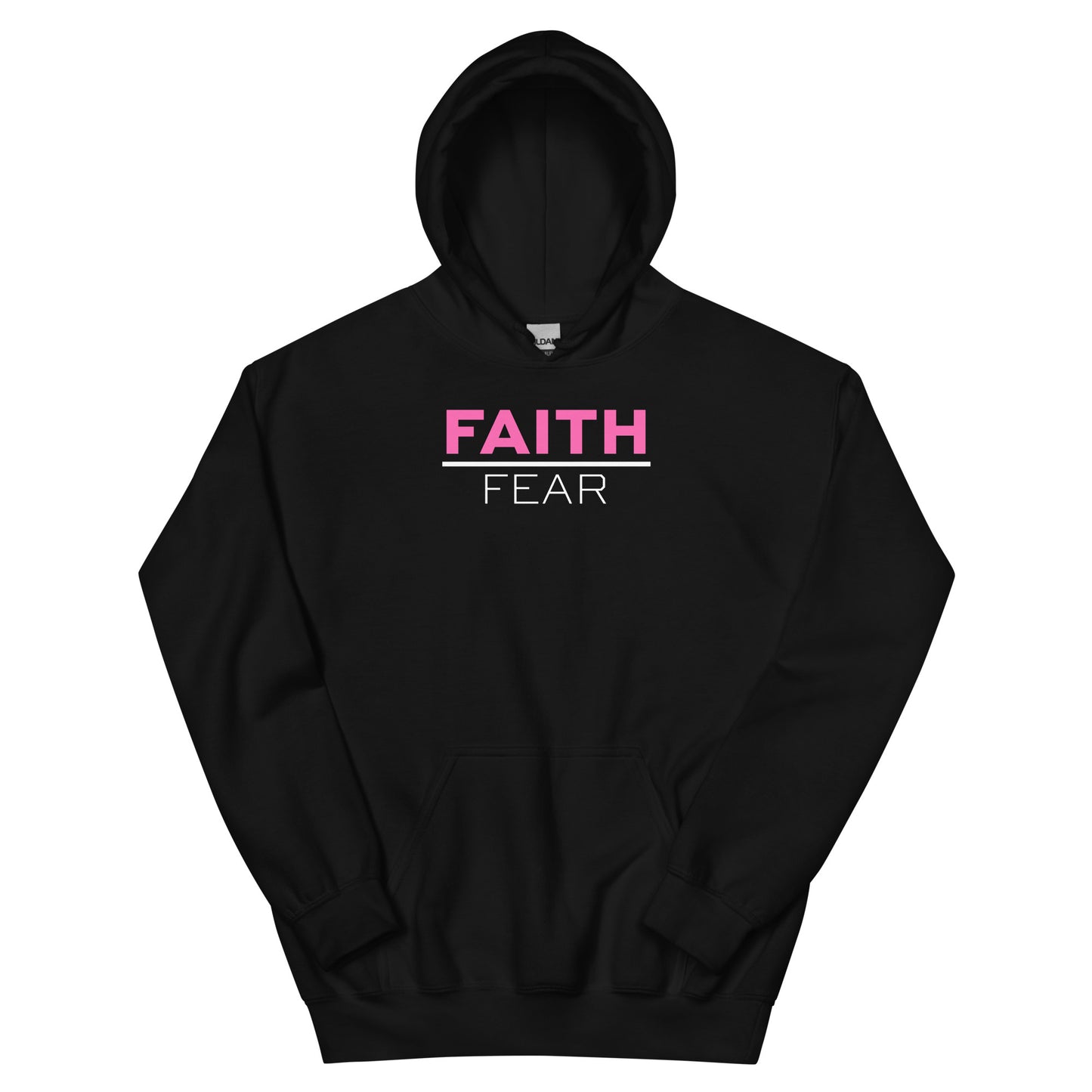 FAITH over Fear Unisex Hoodie - BLK/PINK