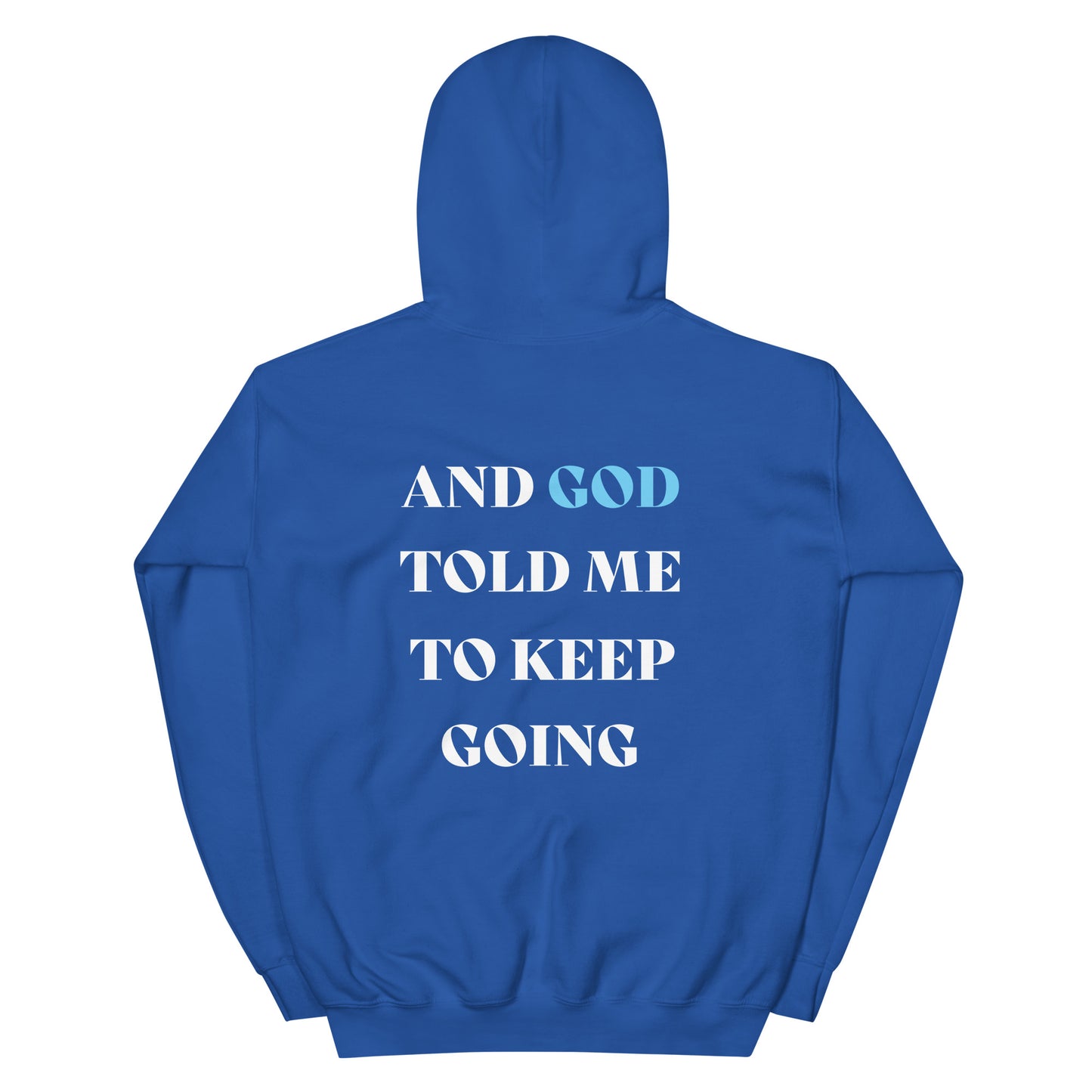 I PRAY'D ABOUT IT Unisex Hoodie INDIGO BLUE/WHITE