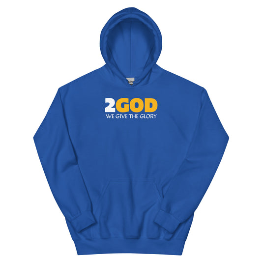 2GOD Unisex Hoodie BLUE/GOLD