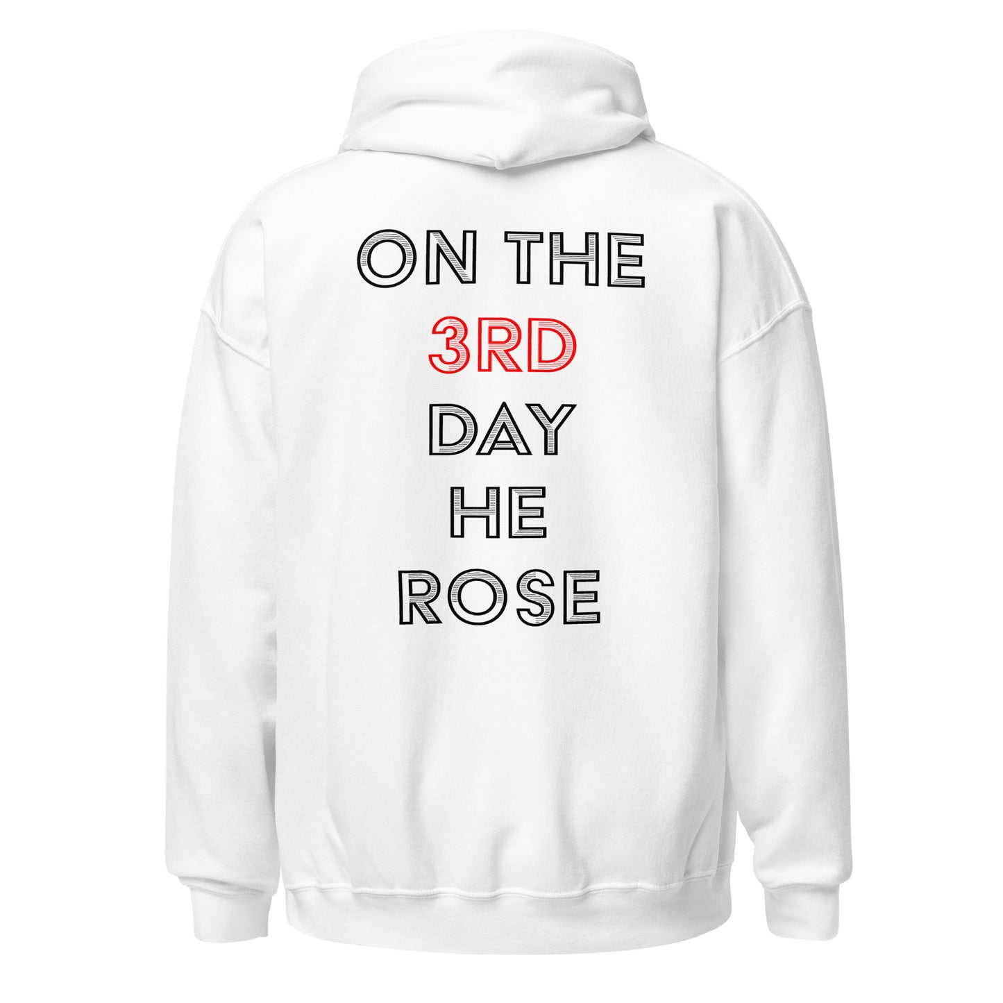 RISEN3 Unisex Hoodie WHITE