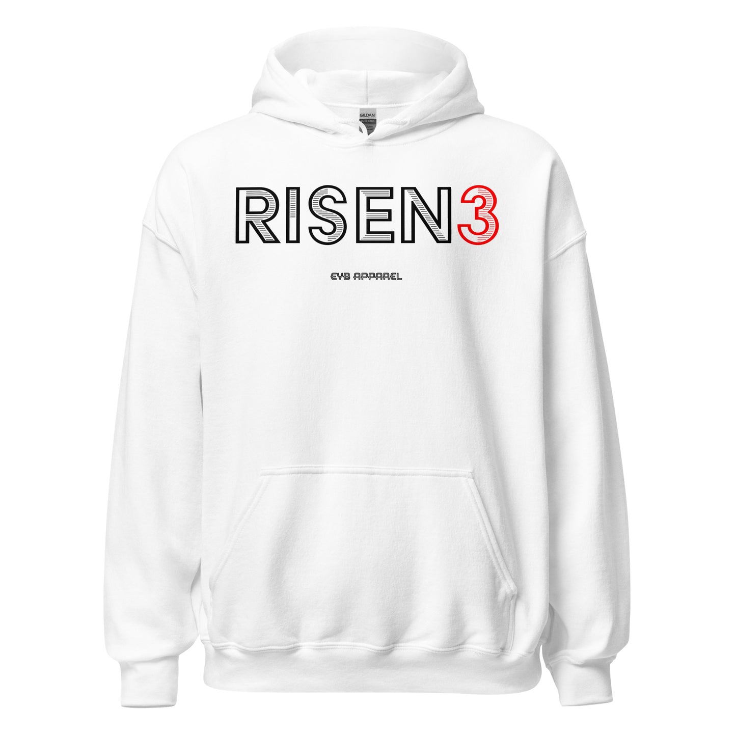 RISEN3 Unisex Hoodie WHITE