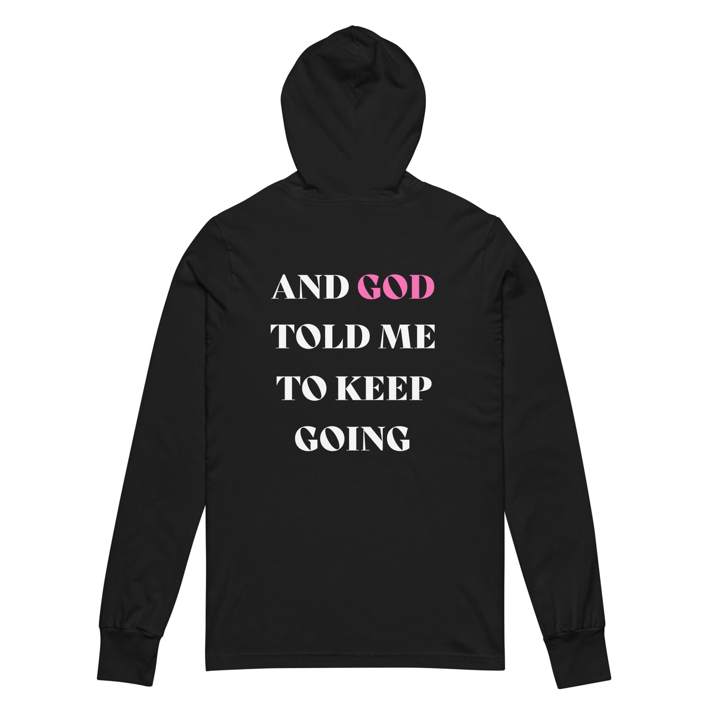 I PRAY'D ABOUT IT Hooded Long-Sleeve Tee BLK/PINK