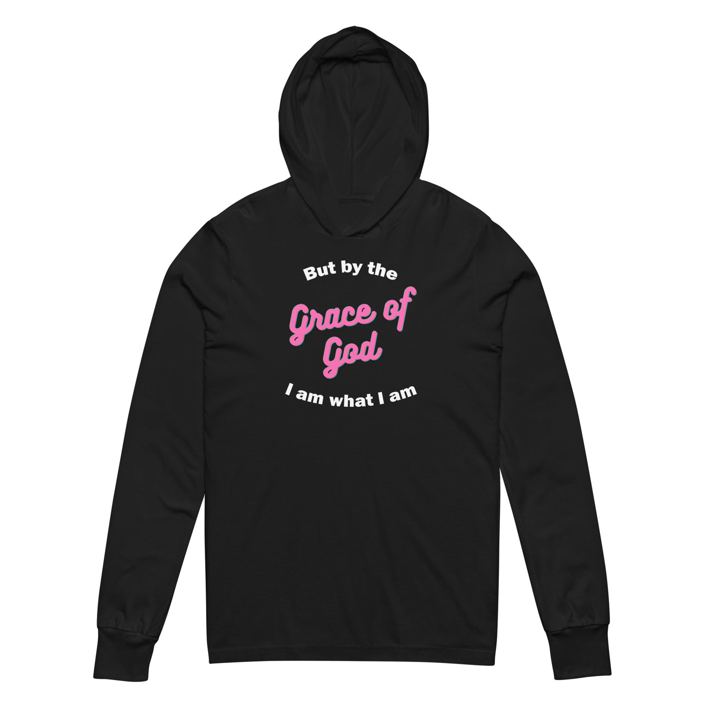 Grace of God Hooded Long-Sleeve Tee BLK/PINK